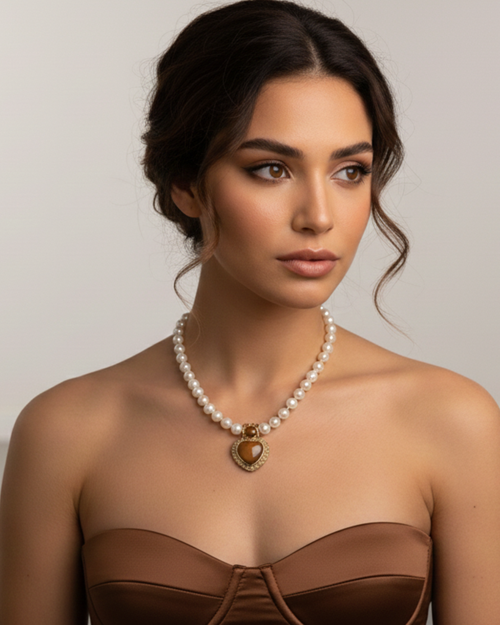 Collier Cuore Caramello