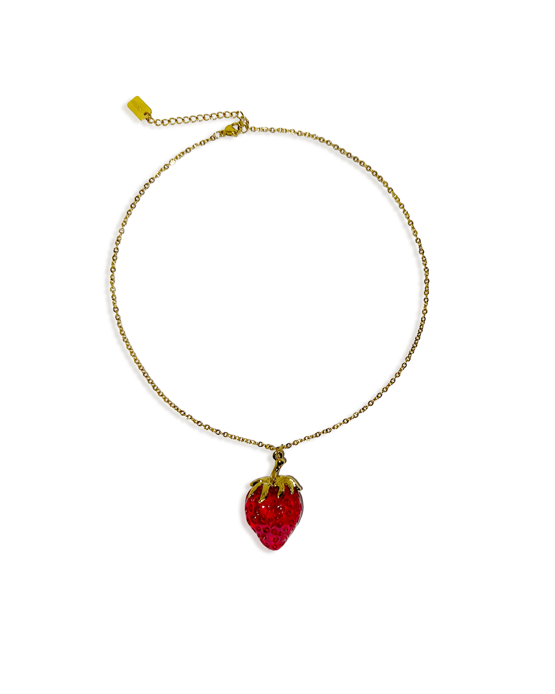 Collier Fragola en acier inoxydable avec pendentif fraise, élégant et intemporel, tendance féminine.