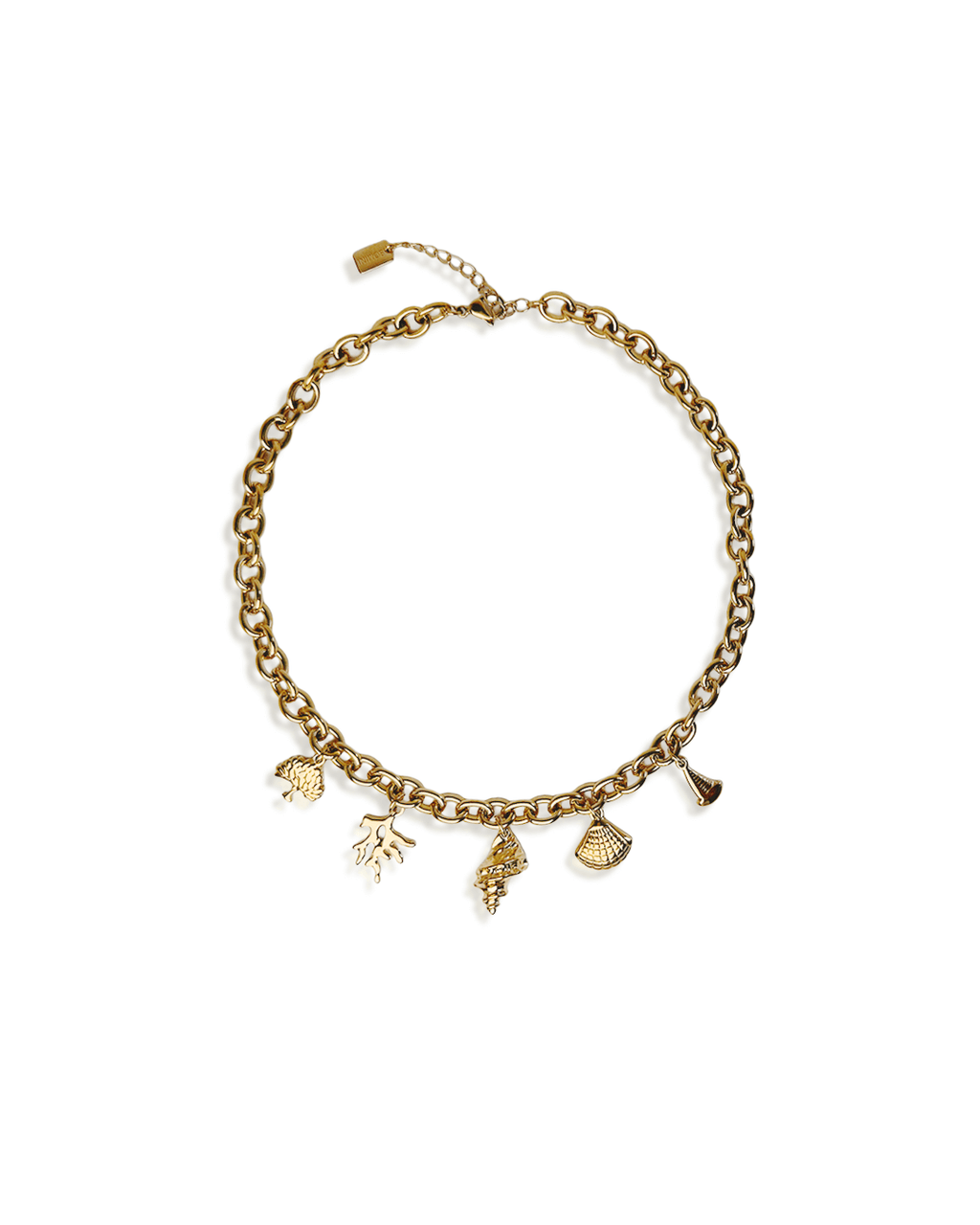 Collier Sabbia en acier inoxydable, élégant, avec motifs marins, bijou chic et intemporel, tendance féminine.