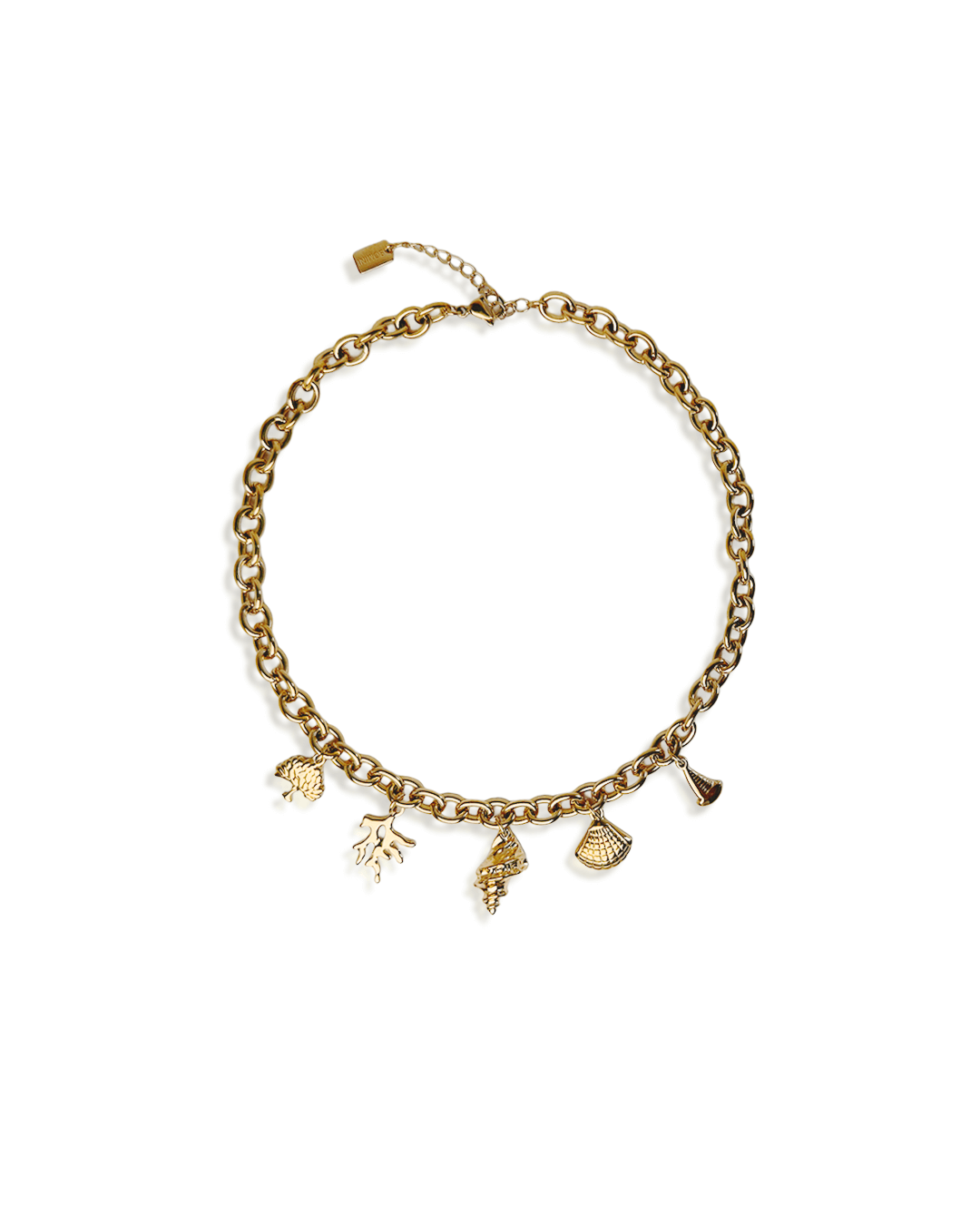 Collier Sabbia en acier inoxydable, élégant, avec motifs marins, bijou chic et intemporel, tendance féminine.